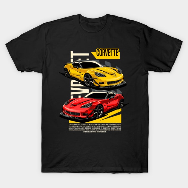 Chevrolet Corvette C6 Lovers T-Shirt by Harrisaputra